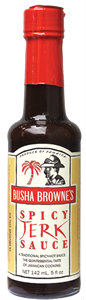 This unique formulation can be used as marinade before cooking, added during cooking, or served at the table.

Each of the collection of spicy sauces is superlative in it's own way. Busha Browne's Original Spicy Jerk Sauce.